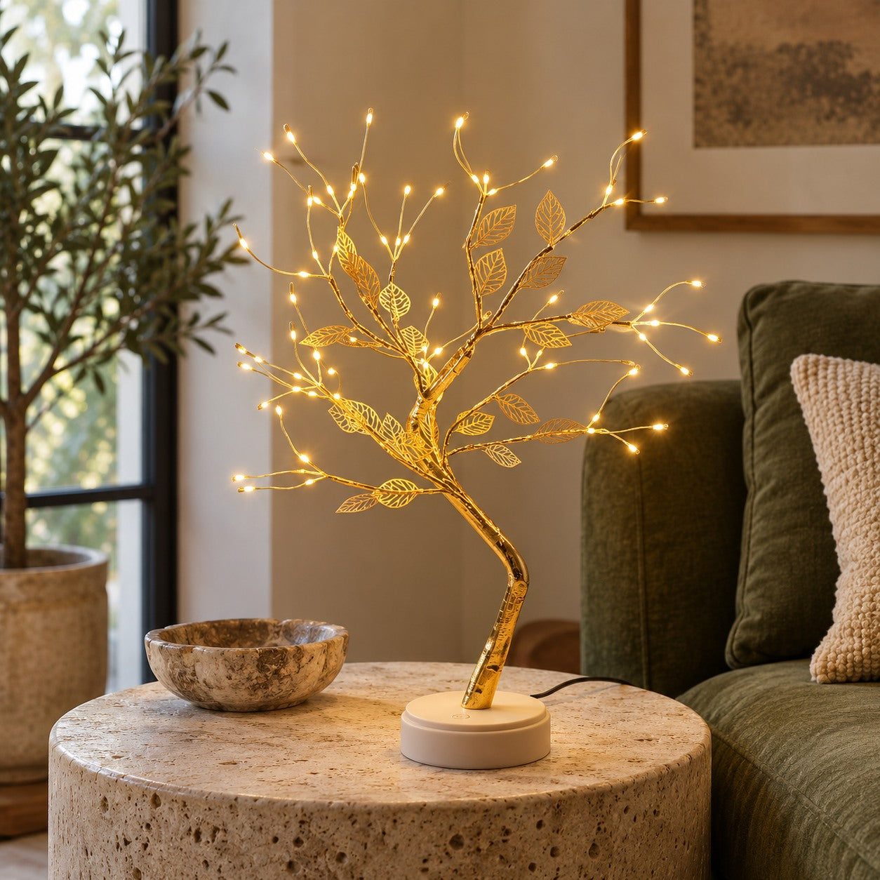 TENLOVE Blossom Tree Light - gold.